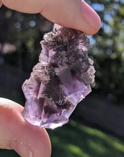 Translucent Purple Fluorite Crystal Specimen