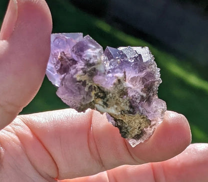 Translucent Purple Fluorite Crystal Specimen