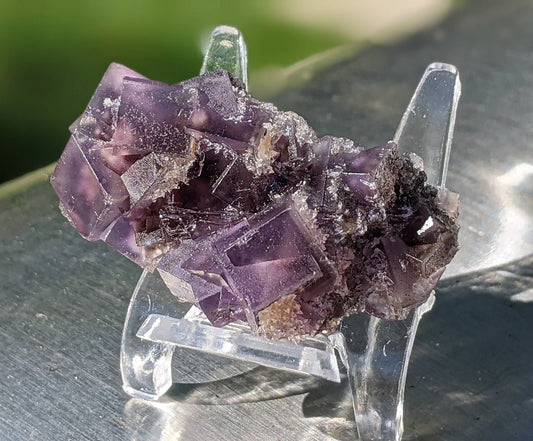 Translucent Purple Fluorite Crystal Specimen