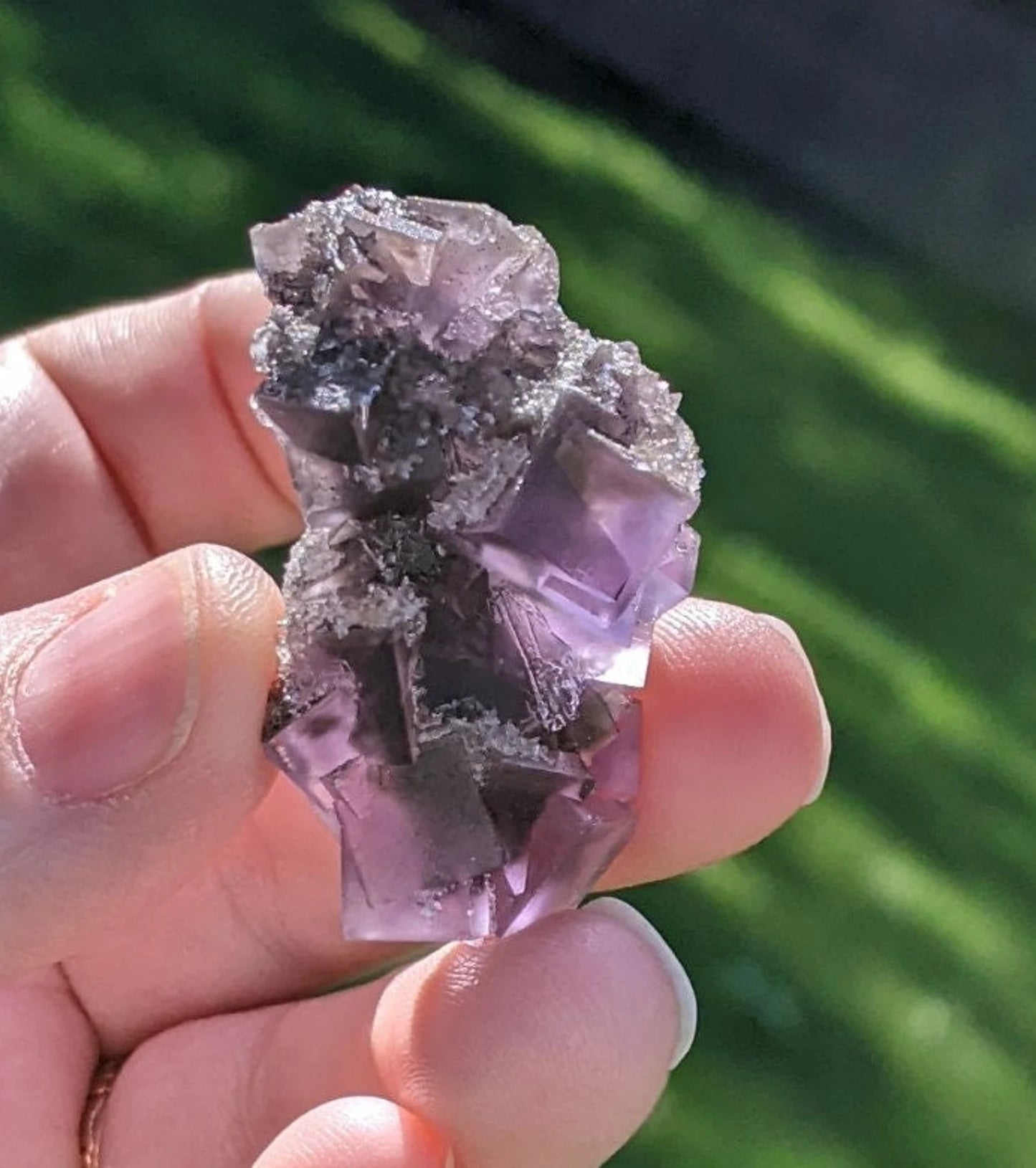 Translucent Purple Fluorite Crystal Specimen