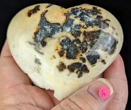 Hand Carved Druzy Sphalerite Hearts