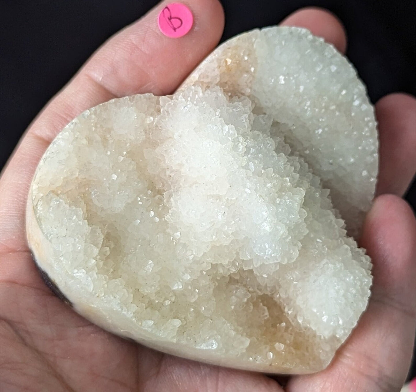 Hand Carved Druzy Sphalerite Hearts