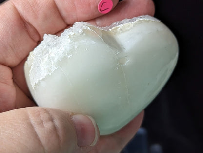 Hand Carved Druzy Sphalerite Hearts