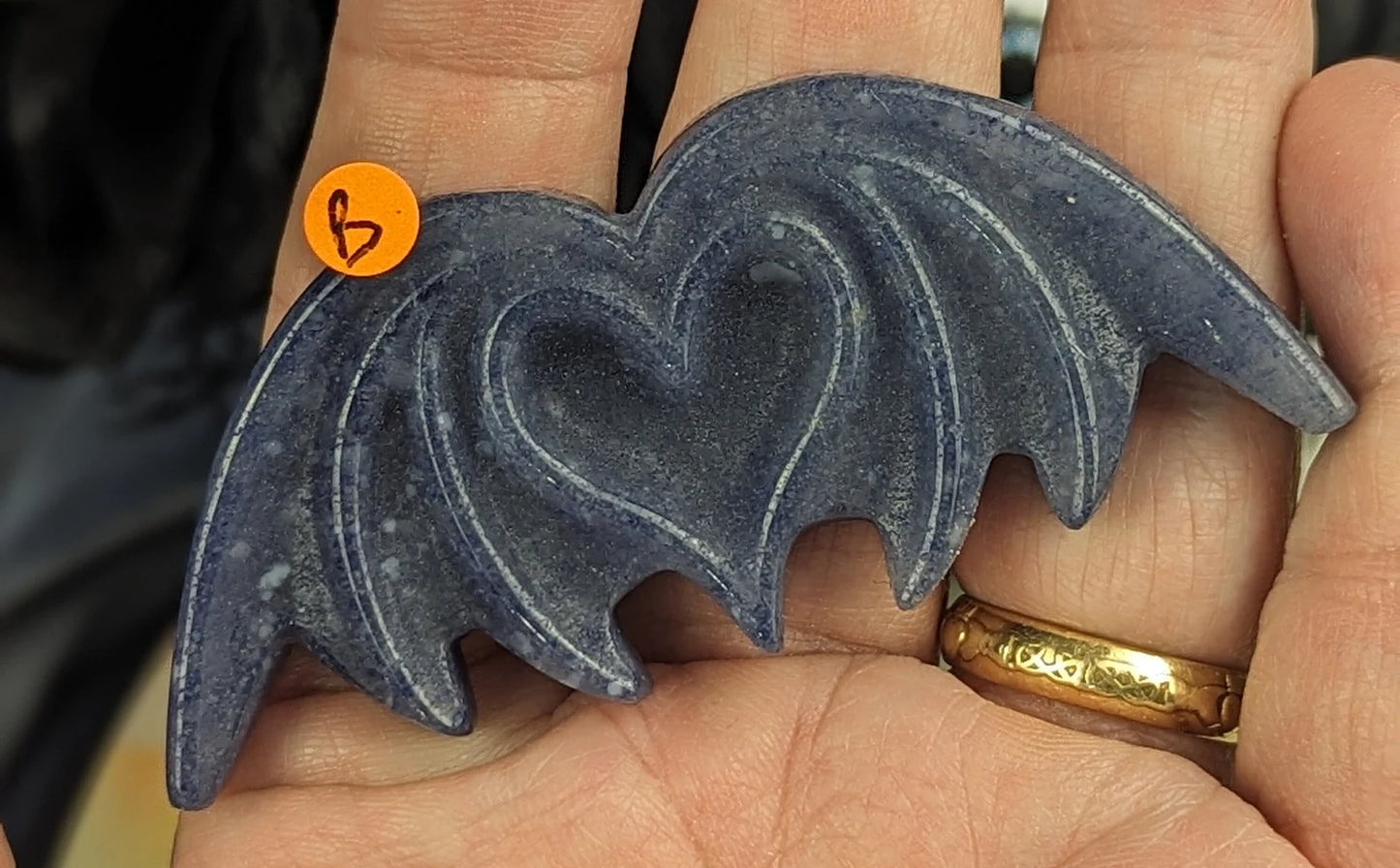 Crystal Winged Heart ~ Crystal Bat Wings