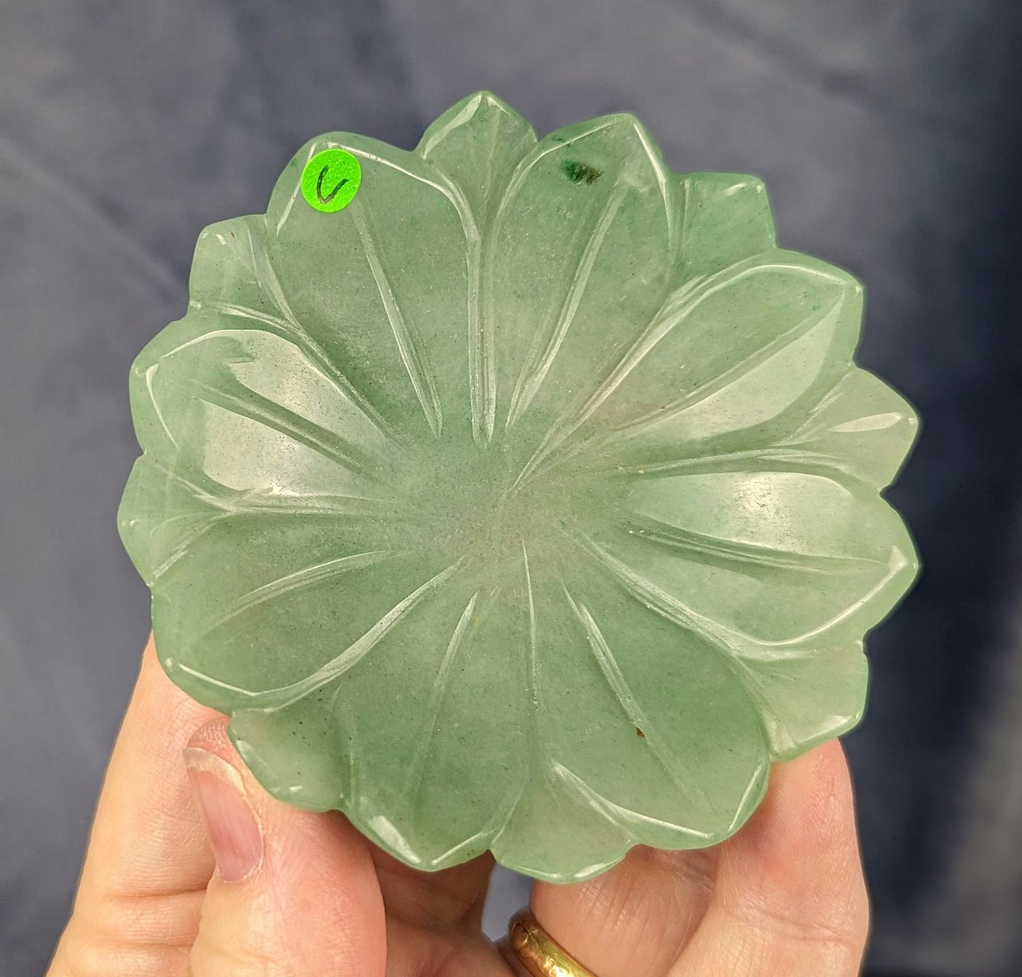 Green Aventurine Lotus Bowl