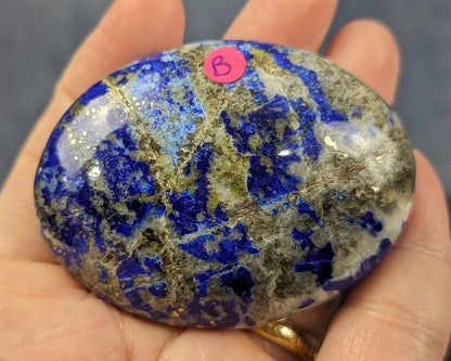 Natural Lazurite on Matrix Palms and Hearts