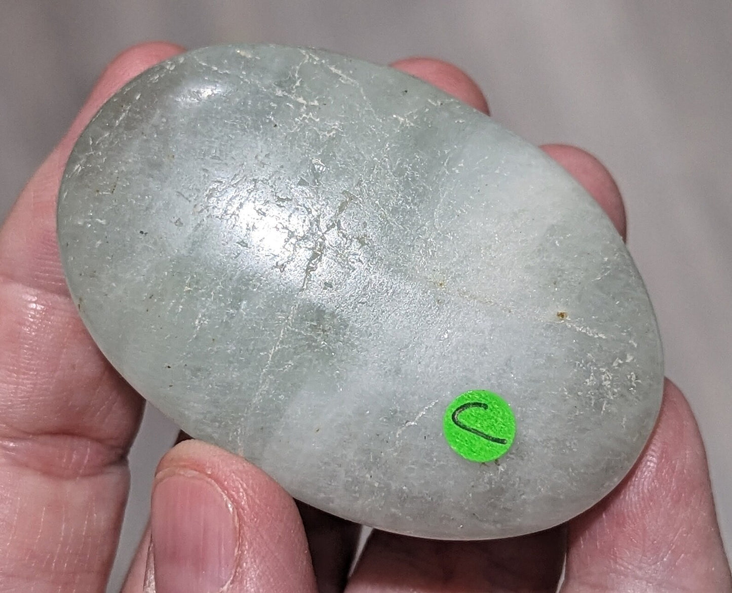 Natural Aquamarine Palm Stones