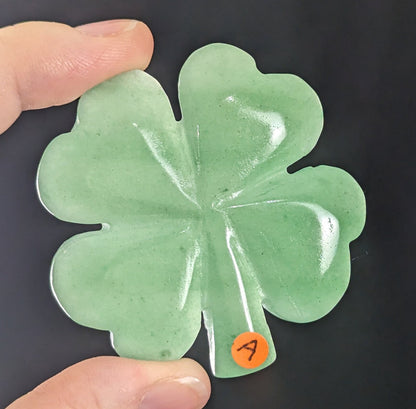 Green Aventurine Crystal Four Leaf Clover