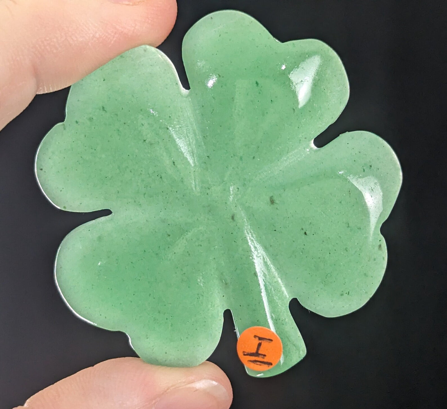 Green Aventurine Crystal Four Leaf Clover