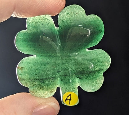 Green Aventurine Crystal Four Leaf Clover