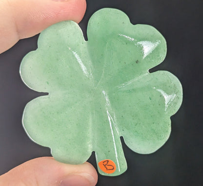 Green Aventurine Crystal Four Leaf Clover