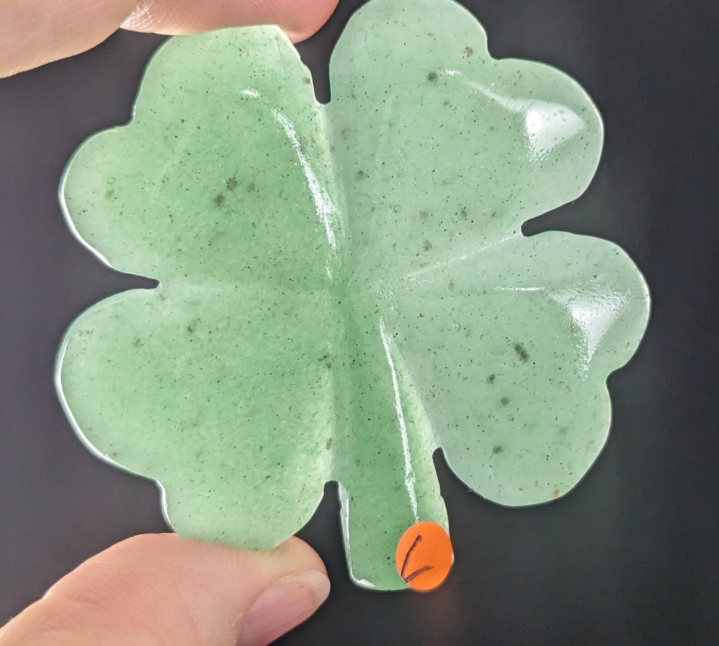 Green Aventurine Crystal Four Leaf Clover