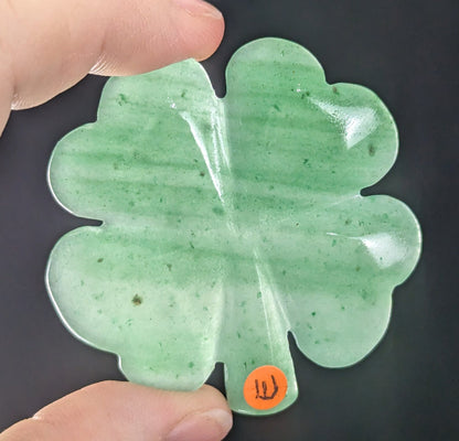 Green Aventurine Crystal Four Leaf Clover