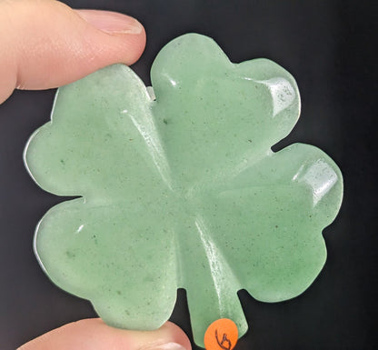 Green Aventurine Crystal Four Leaf Clover