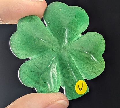 Green Aventurine Crystal Four Leaf Clover