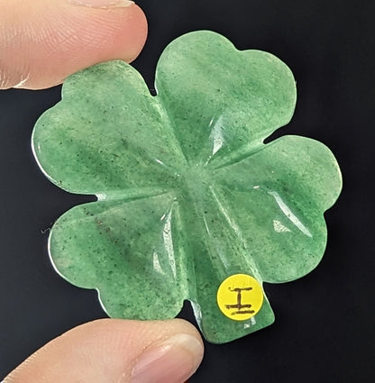 Green Aventurine Crystal Four Leaf Clover