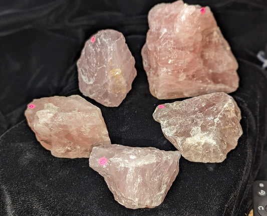 Raw Natural Rose Quartz Pieces - Raw Rose Quartz