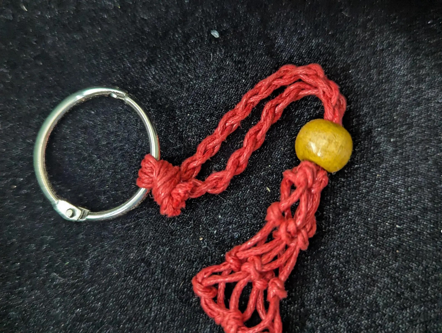 Macramé Net Tumble Holder Key Chain