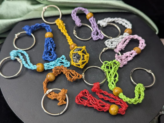Macramé Net Tumble Holder Key Chain