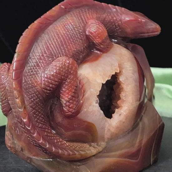 Carnelian Lizard Figurine