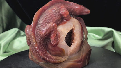 Carnelian Lizard Figurine