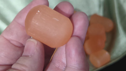 Natural Orange Selenite Crystal Tumbles