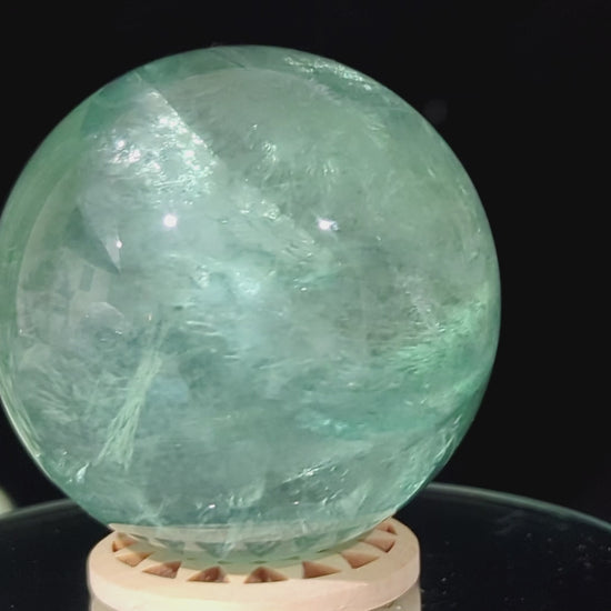 Flashy Fluorite Crystal Sphere