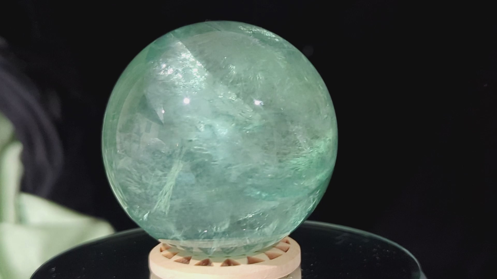 Flashy Fluorite Crystal Sphere