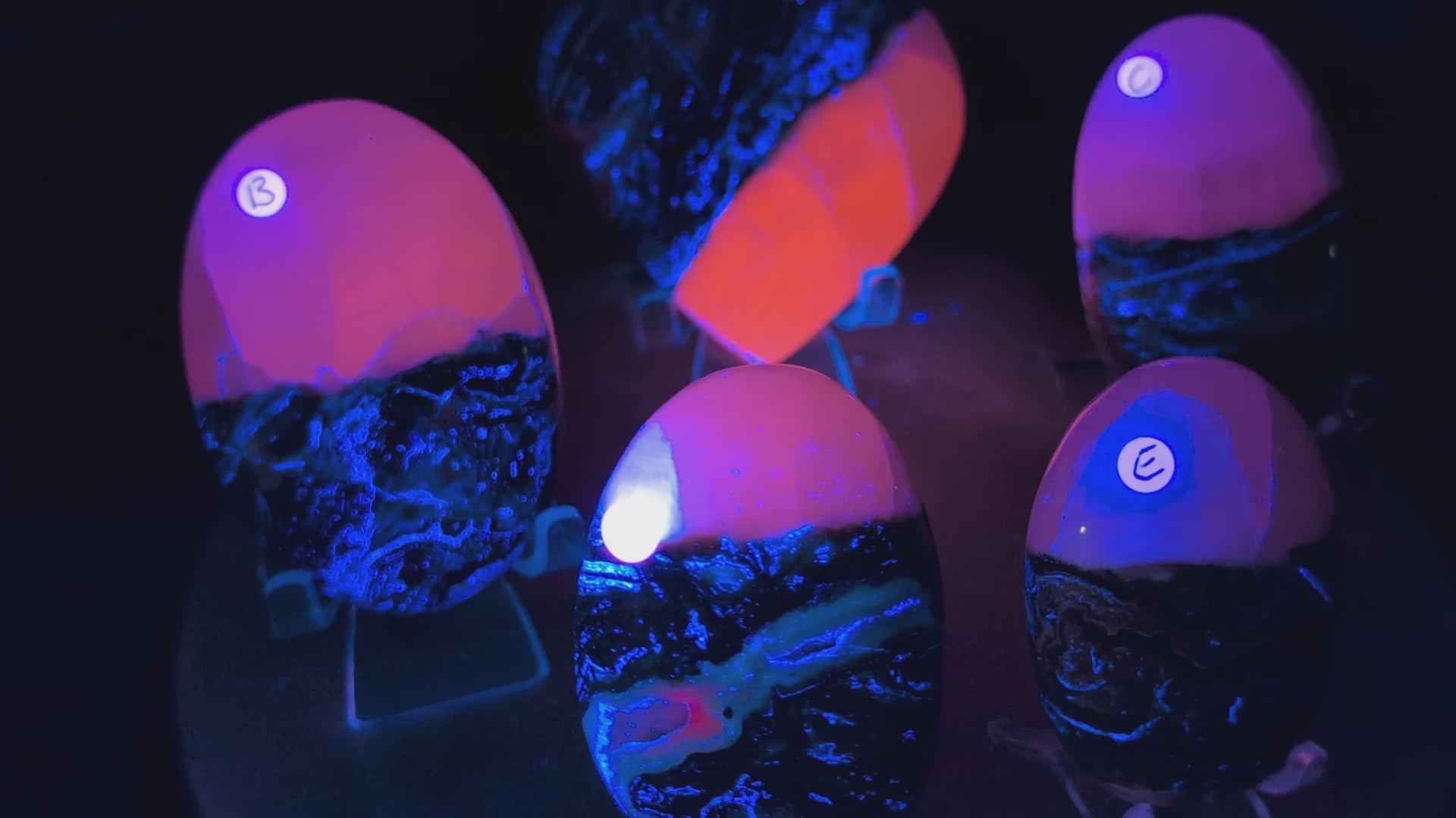 Bumblebee Jasper with Pink Mangano Palm Stones