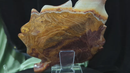 Banded Onyx Leaf Bowls