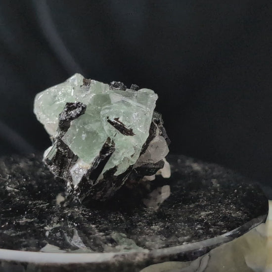Fluorite with Black Tourmaline Specimen