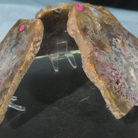Polished Pink Moss Agate Slabs