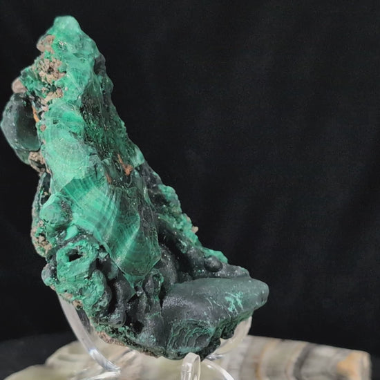 Raw Silky Malachite Specimen