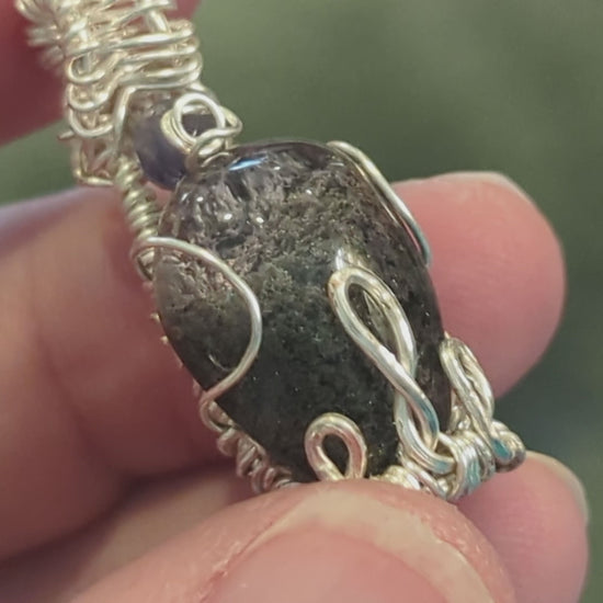 Wire Wrapped Garden Quartz Pendant