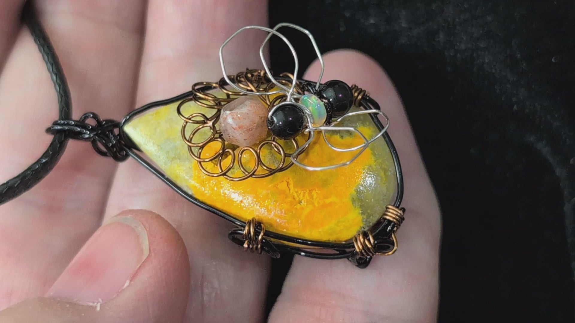 Natural Bumblebee Jasper Pendant