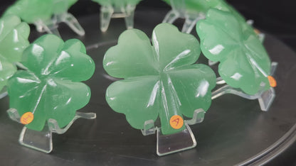 Green Aventurine Crystal Four Leaf Clover