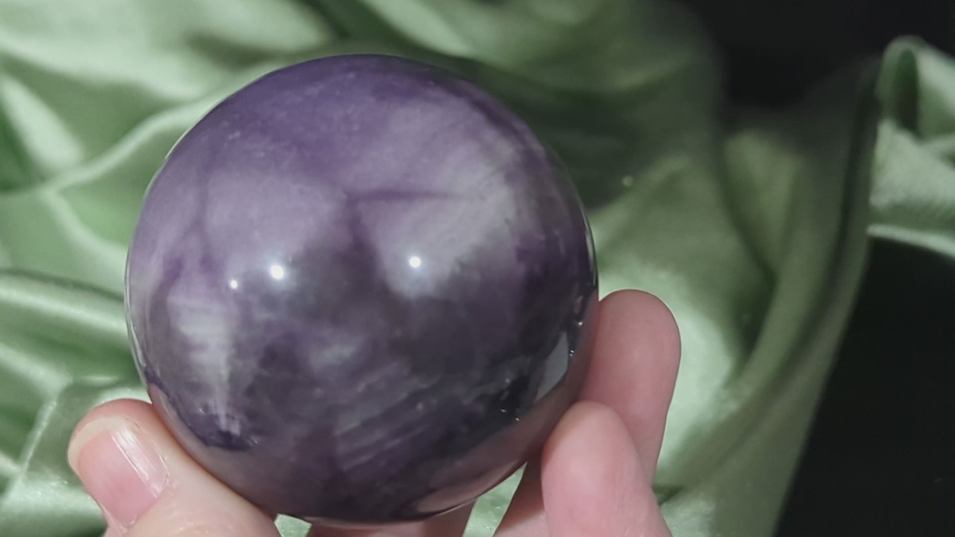 Silky Purple Fluorite Sphere