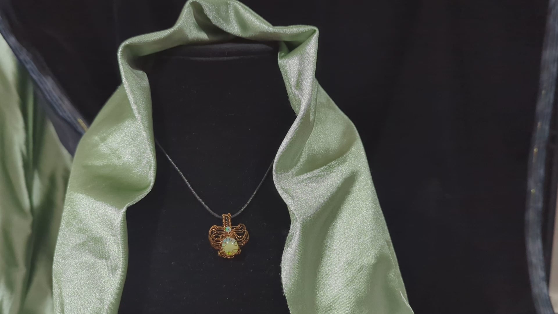 Fire Opal Firefly Pendant