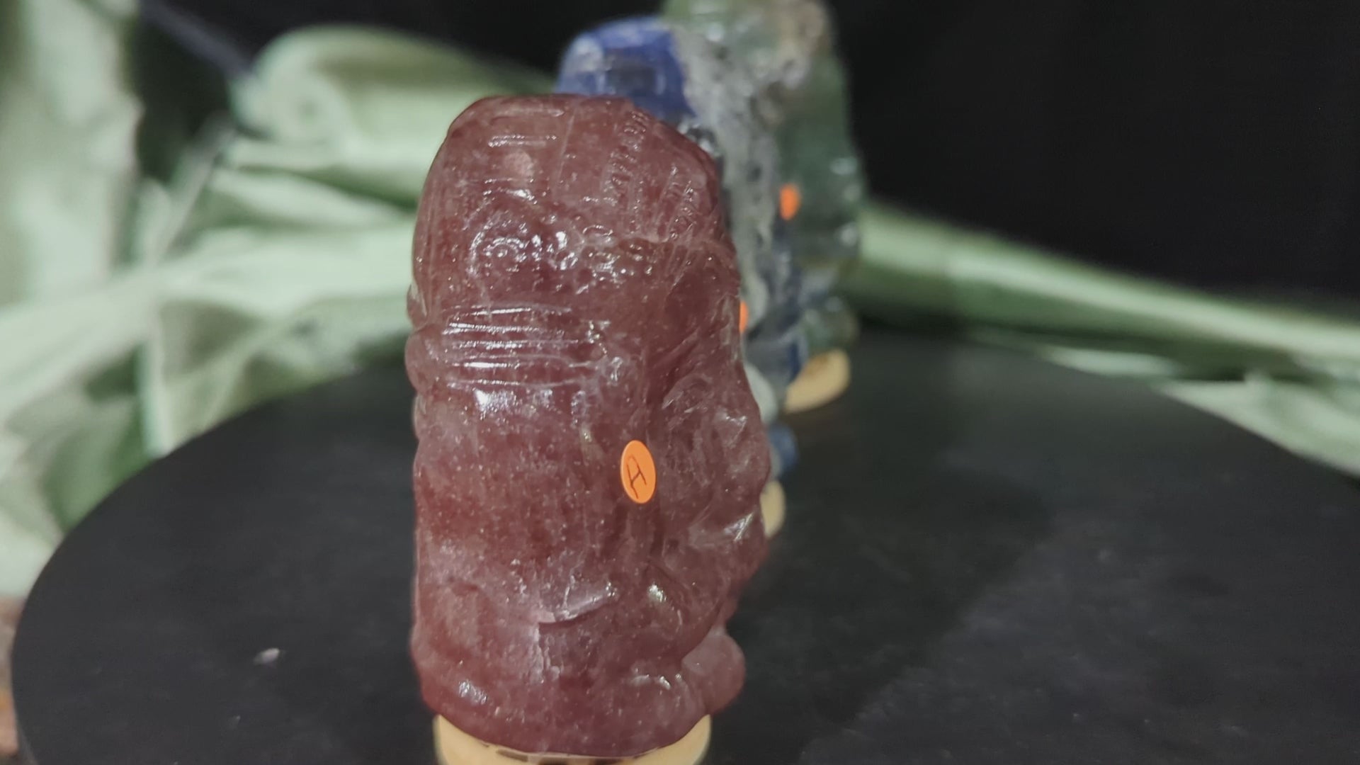 Hand Carved Crystal Ganesha Figurines