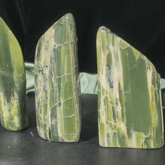 Green Tremolite Freeforms