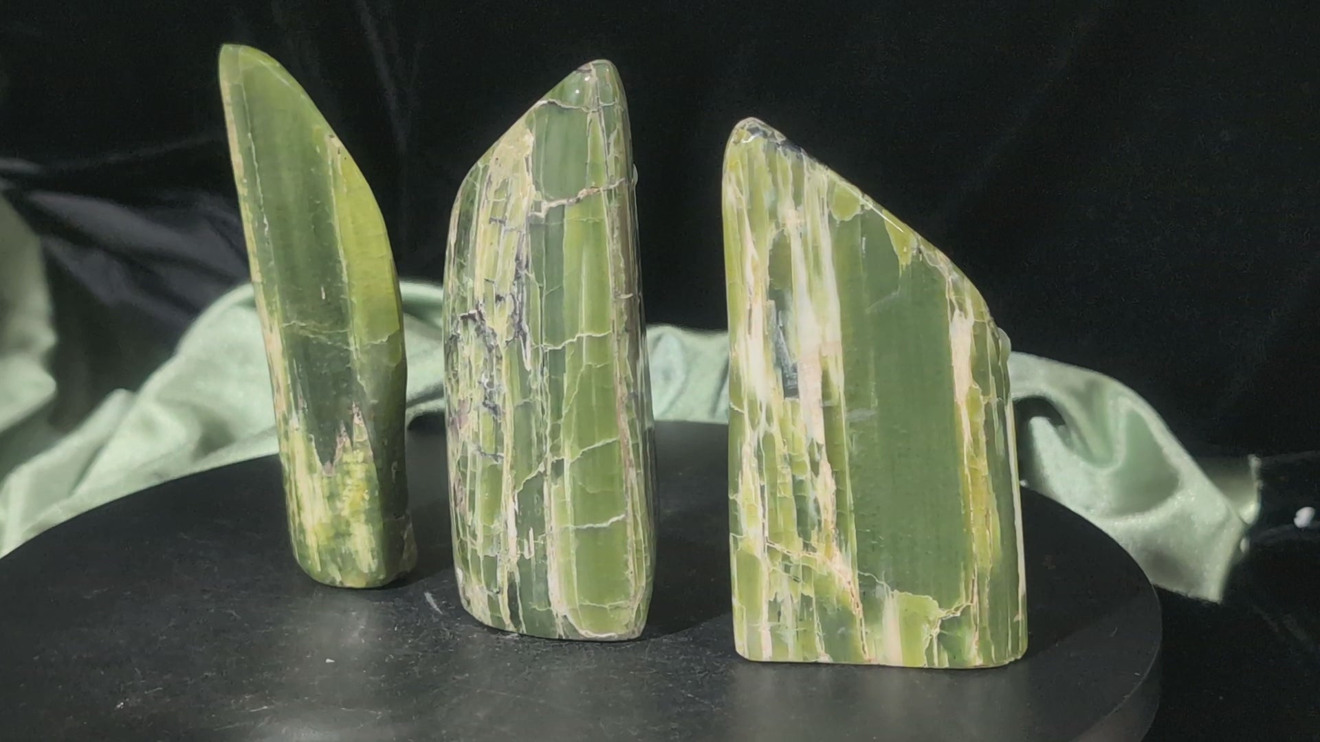 Green Tremolite Freeforms