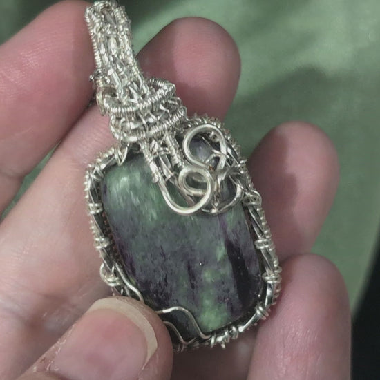 Wire Wrapped Kammererite Pendant