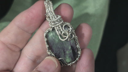 Wire Wrapped Kammererite Pendant