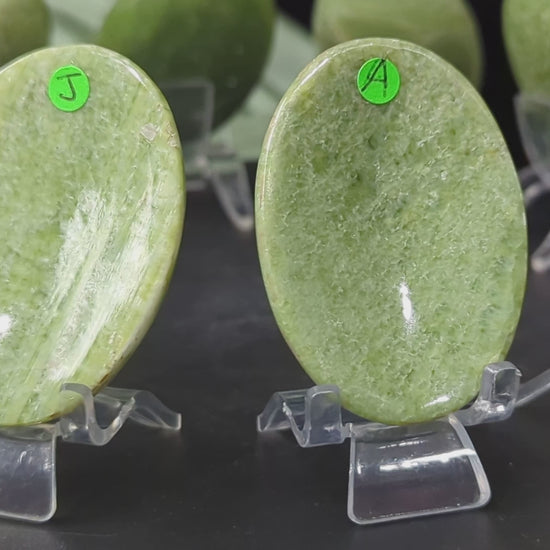 Green Tremolite Worry Stones