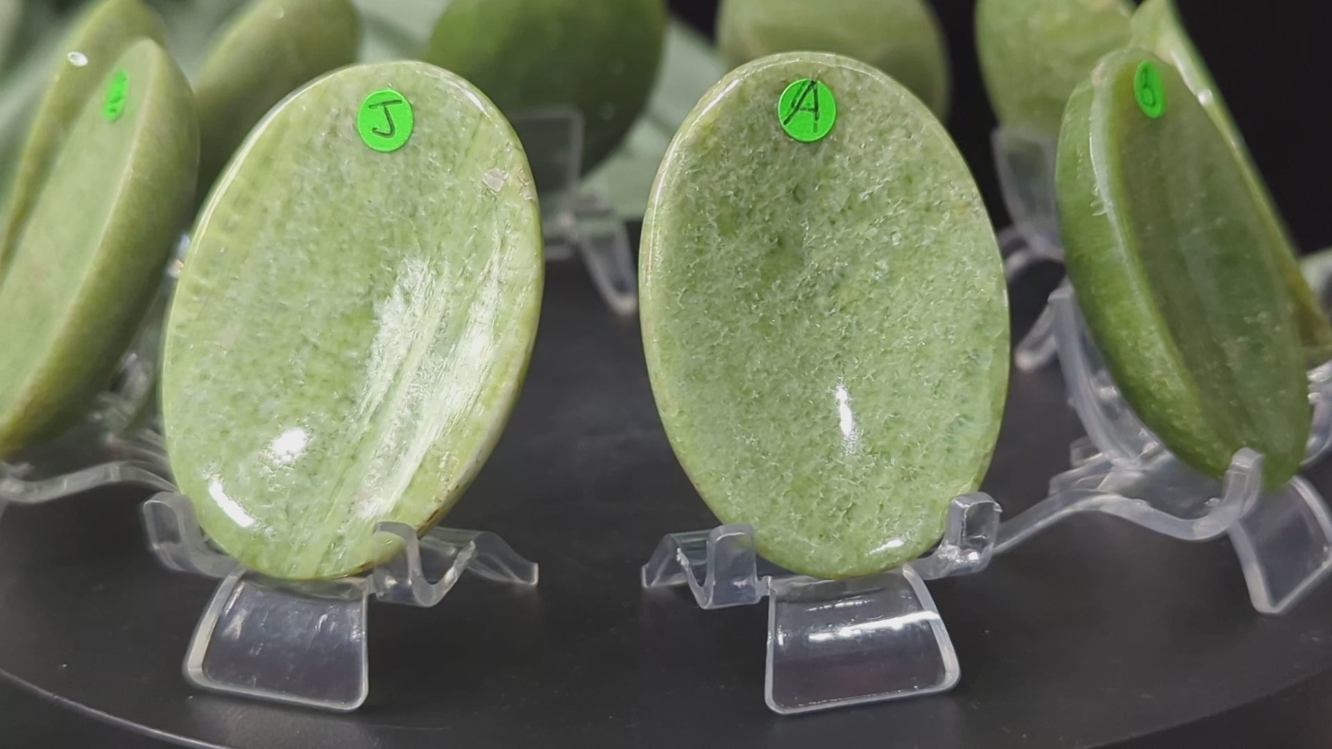 Green Tremolite Worry Stones