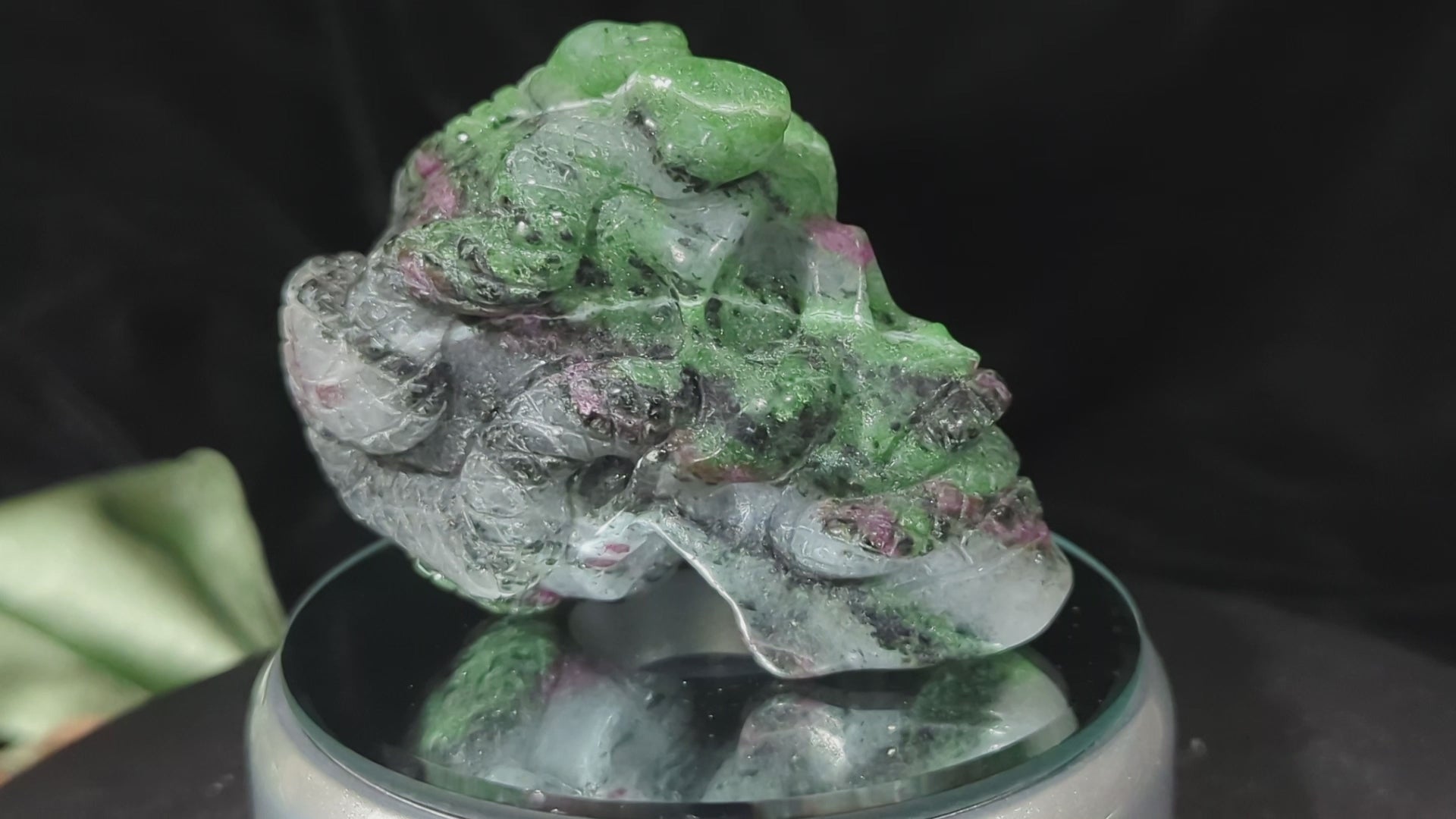 Ruby in Zoisite Skull Carving