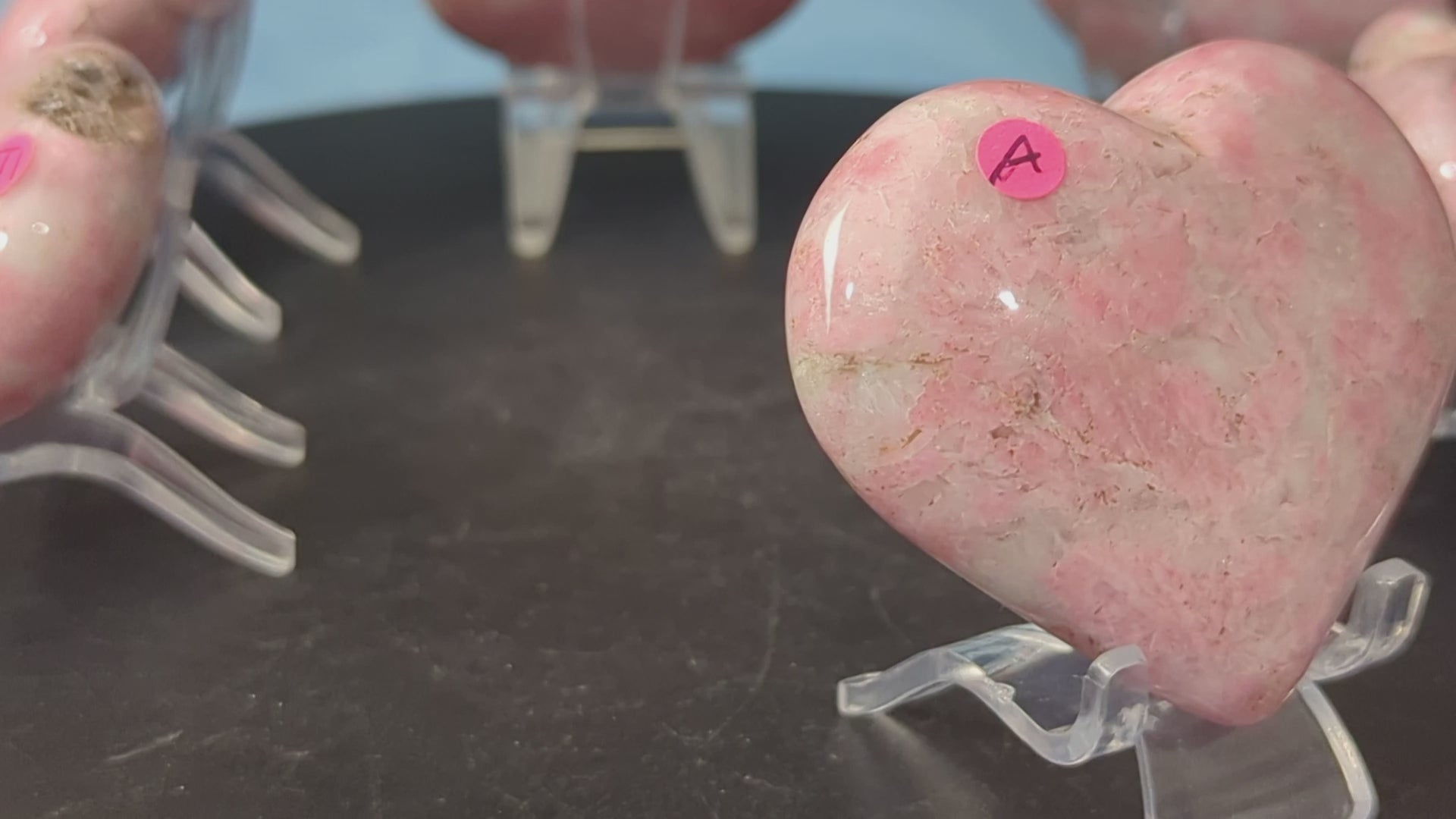 Rhodochrosite Hearts and Palms