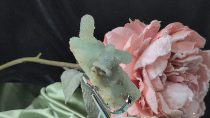 Gorgeous Pseudomorph Prehnite Crystal Specimen cluster with Elongated Laumontite Crystals