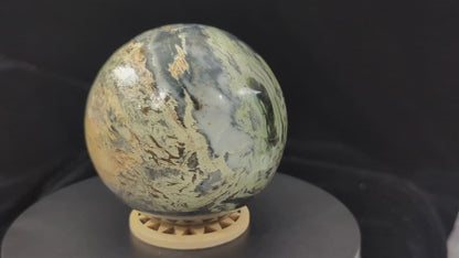 Rare Patterned Serpentine Sphere from Pakistan