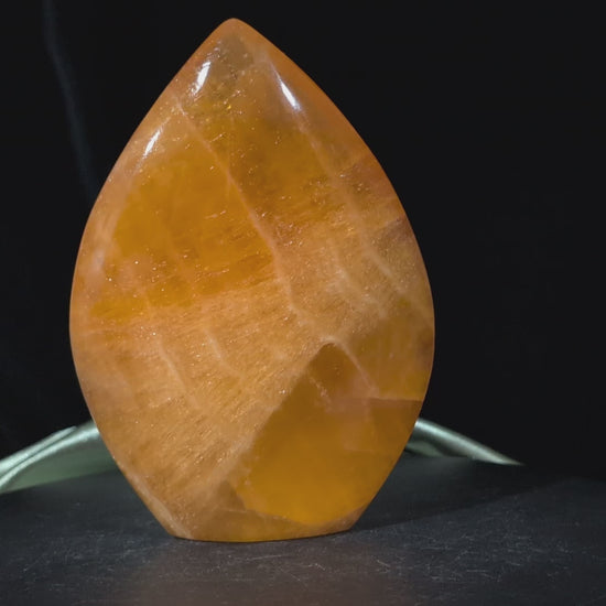 AAA Quality Orange Calcite Freeform Flame